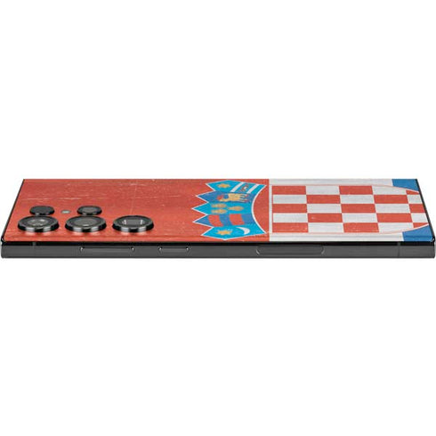 Croatia Flag Distressed Galaxy Skins